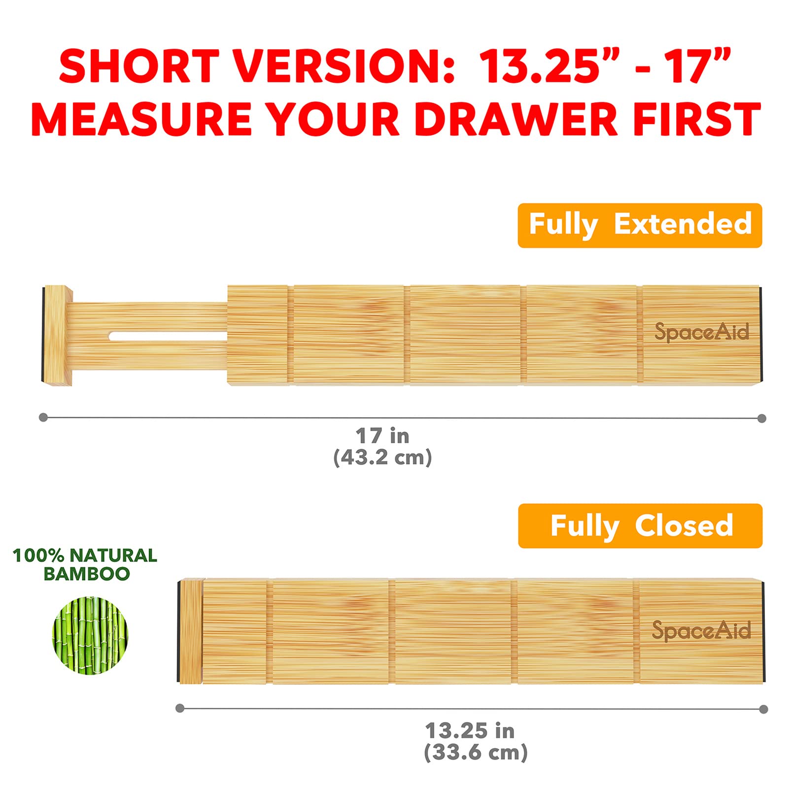 SpaceAid bamboo grain close-up showing durable natural finish and smooth edges
