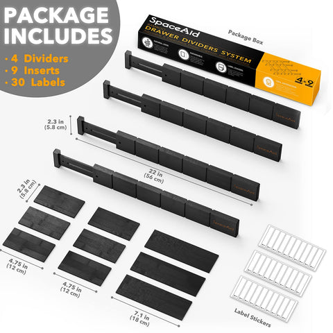 SpaceAid dividers installed in kitchen drawer organizing utensils and preventing shifting benefit