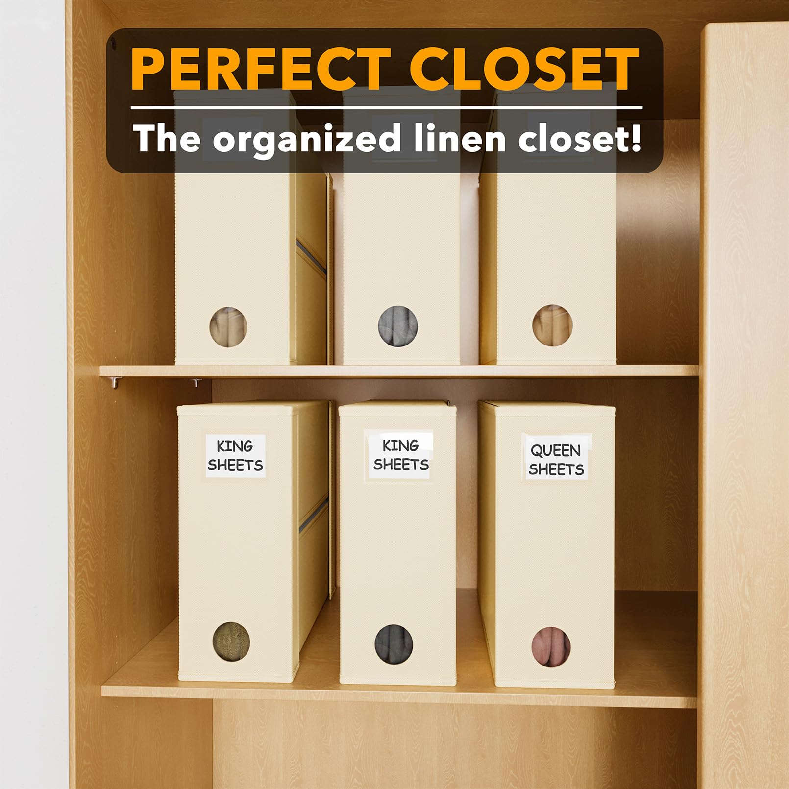 SpaceAid collapsed organizer folded flat to save closet space
