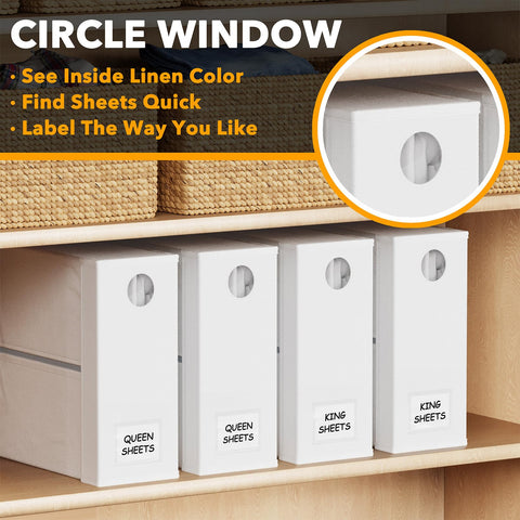 SpaceAid organizer open with folded sheets showing tidy protected storage
