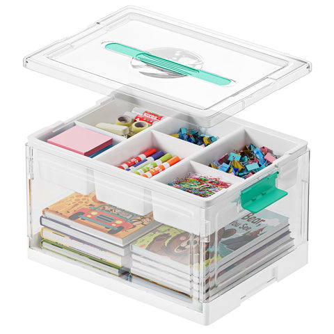 SpaceAid clear front view showing organized supplies and quick visibility