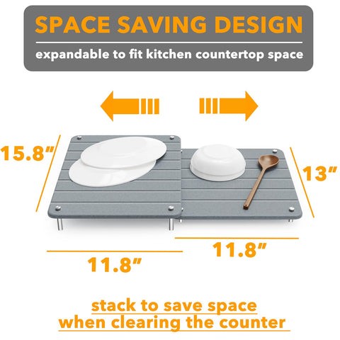 SpaceAid high-shelf mat supporting stacked dishes to show sturdy support benefit