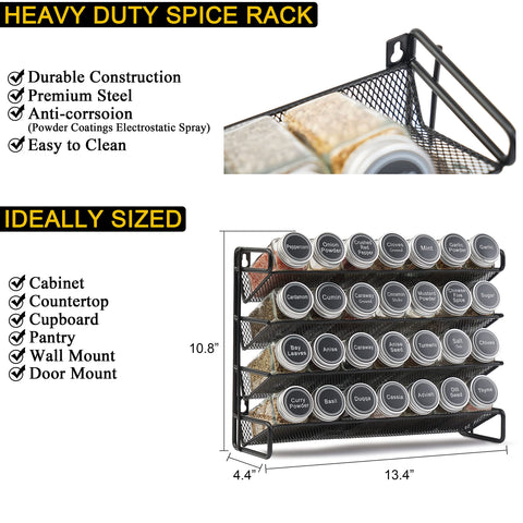 SpaceAid spice rack in use on countertop for quick cooking access and tidy organization
