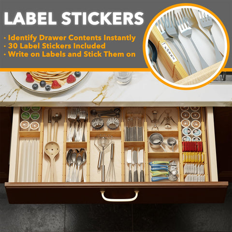 SpaceAid installed in kitchen drawer with utensils demonstrating tidy access