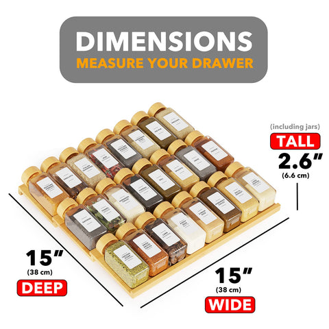 SpaceAid three-tier display inside drawer for quick visible access and faster cooking
