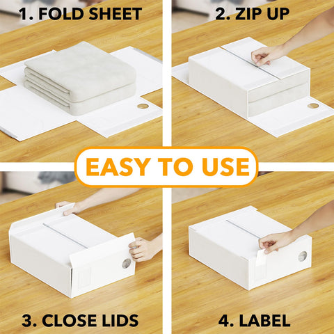SpaceAid removable label card detail showing easy identification benefit