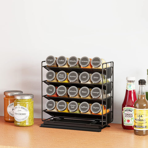 SpaceAid lifestyle kitchen counter with rack nearby for quick cooking convenience