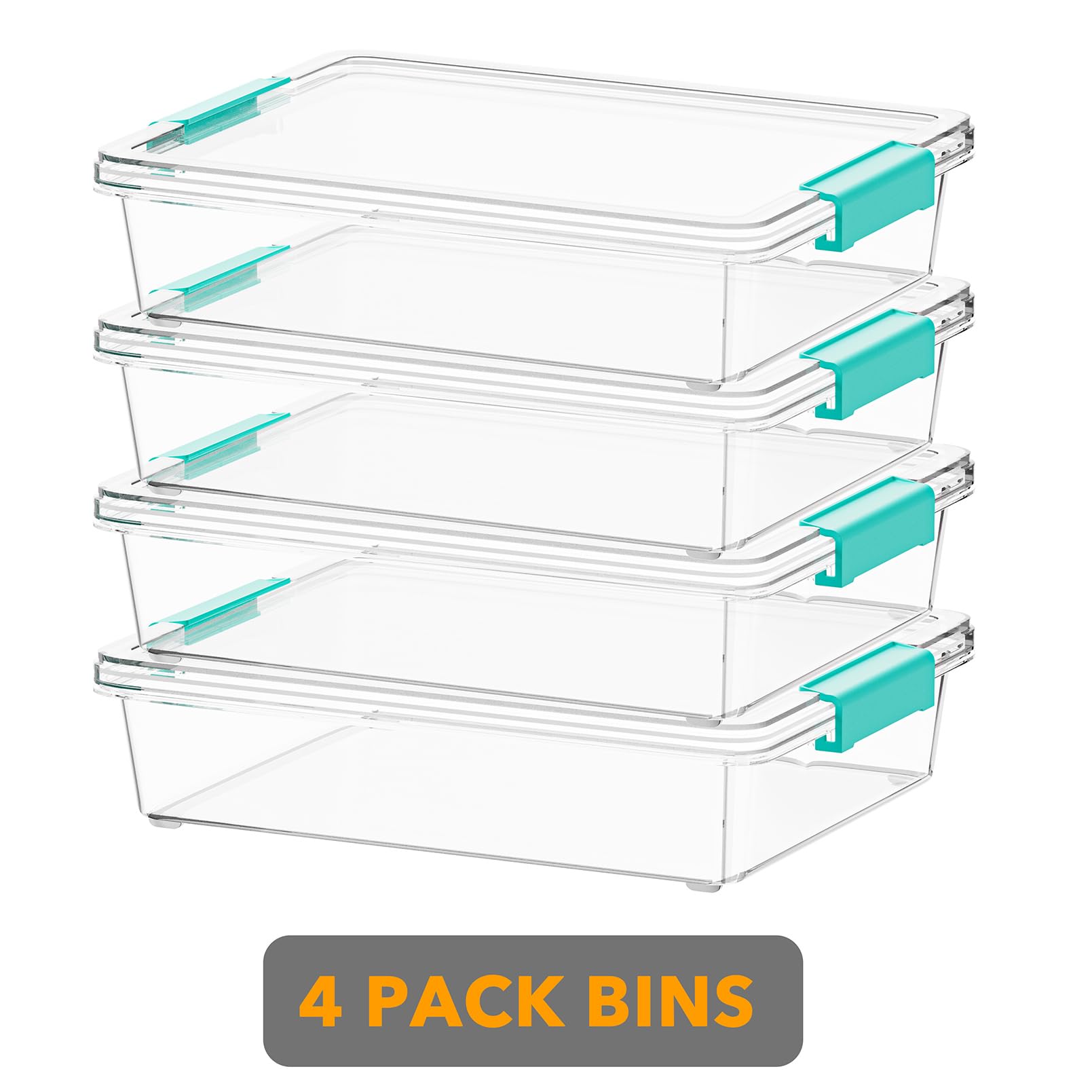 SpaceAid bins on craft table holding beads and tools for quick access