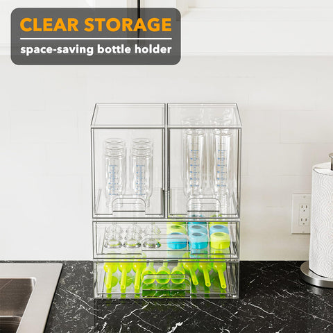 SpaceAid on nursery countertop beside changing pad illustrating tidy, space-saving benefit