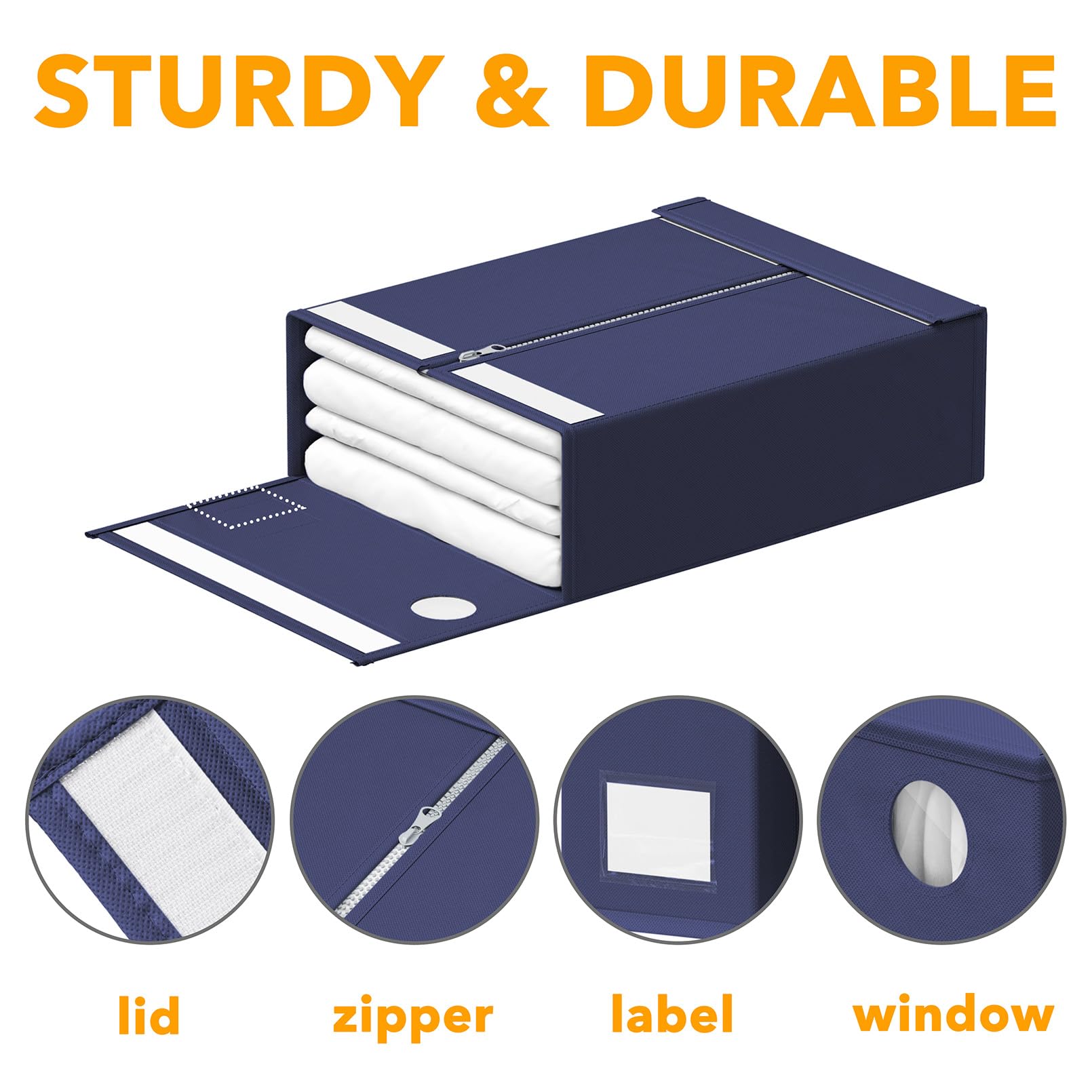 SpaceAid stacked on shelf in linen closet showing tidy space-saving benefit