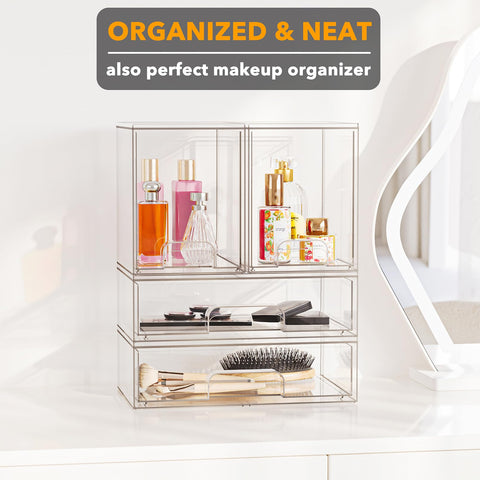 SpaceAid shallow drawer filled with nipples and lids highlighting quick accessory retrieval