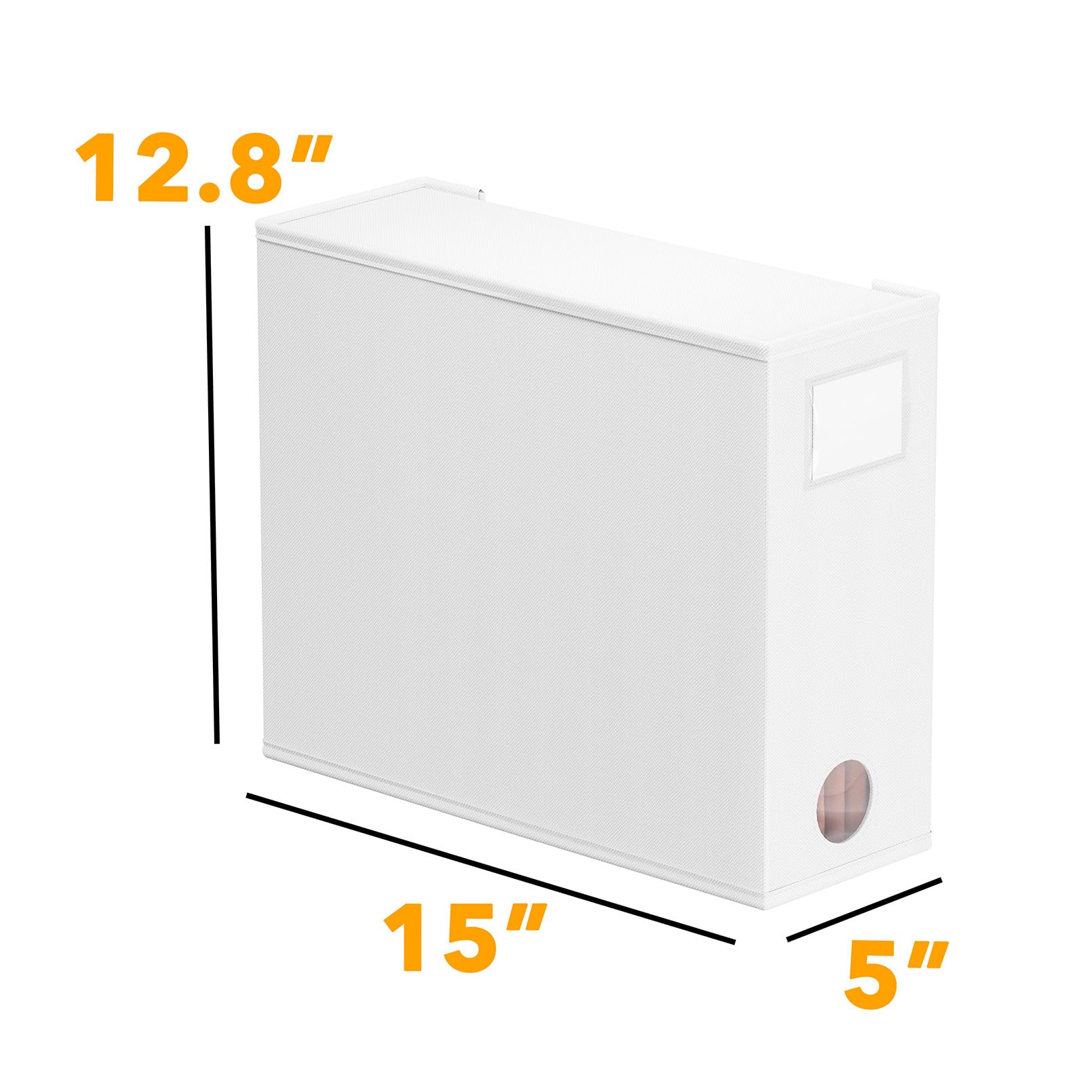SpaceAid organizer beside folded queen sheet showing true-size comparison