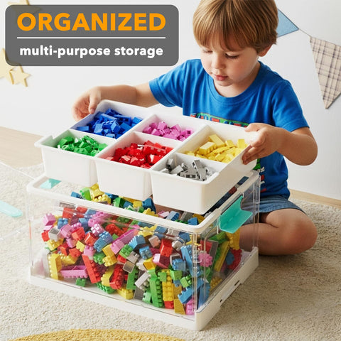 SpaceAid removable top tray and adjustable dividers for tidy sorting