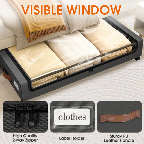 SpaceHacks clear window revealing folded clothes inside for instant identification