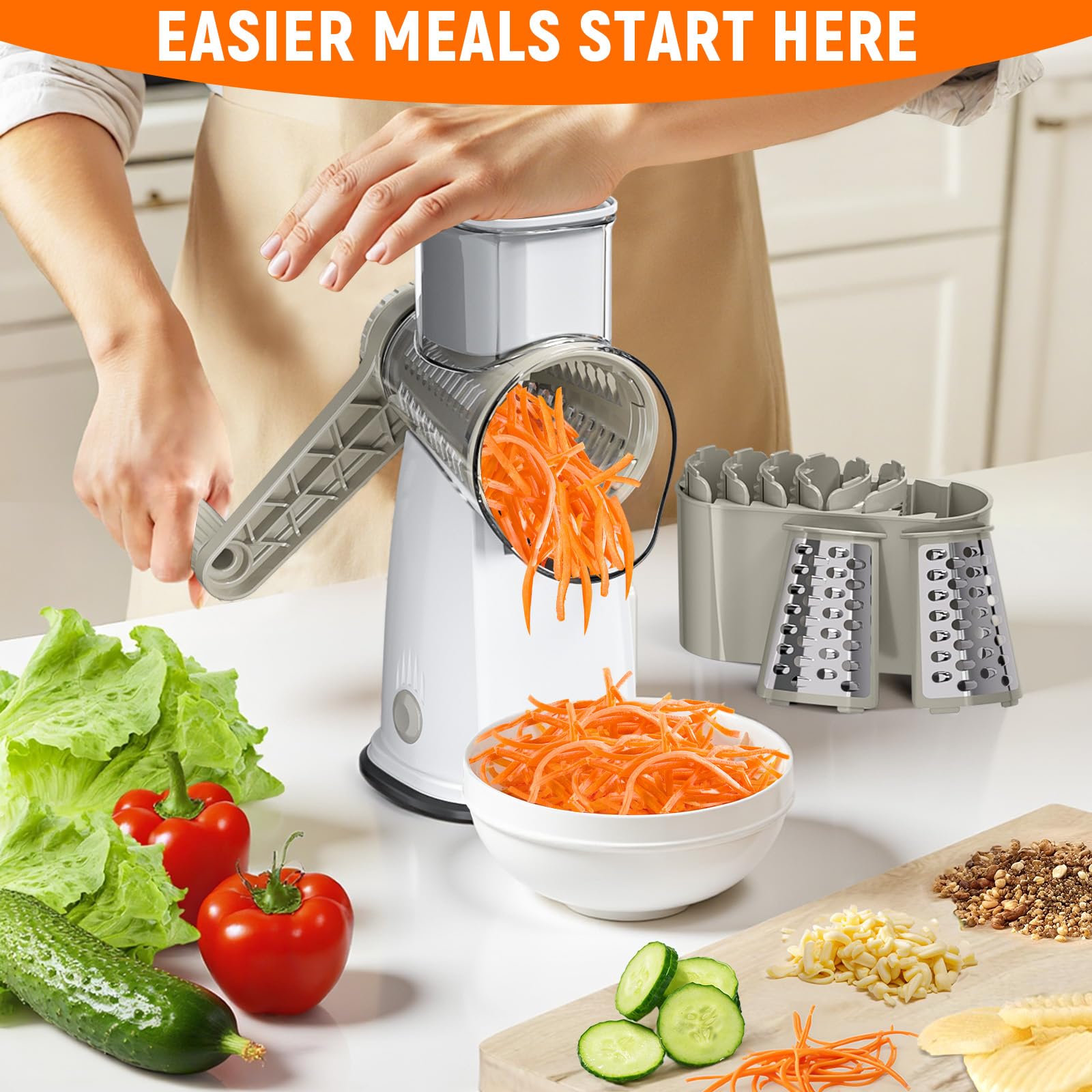SpaceHacks compactly stored with blade organizer saving kitchen space
