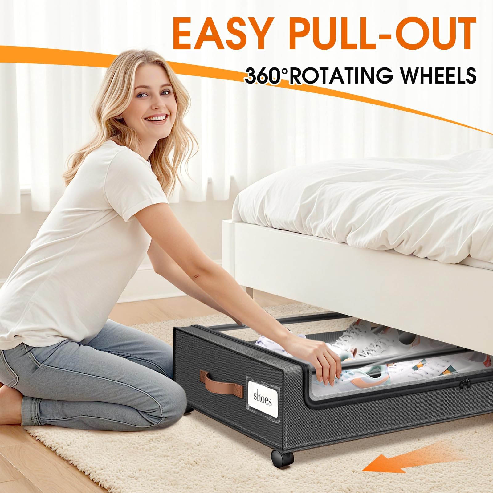 SpaceHacks caster wheel and lock detail ensuring smooth rolling and secure placement