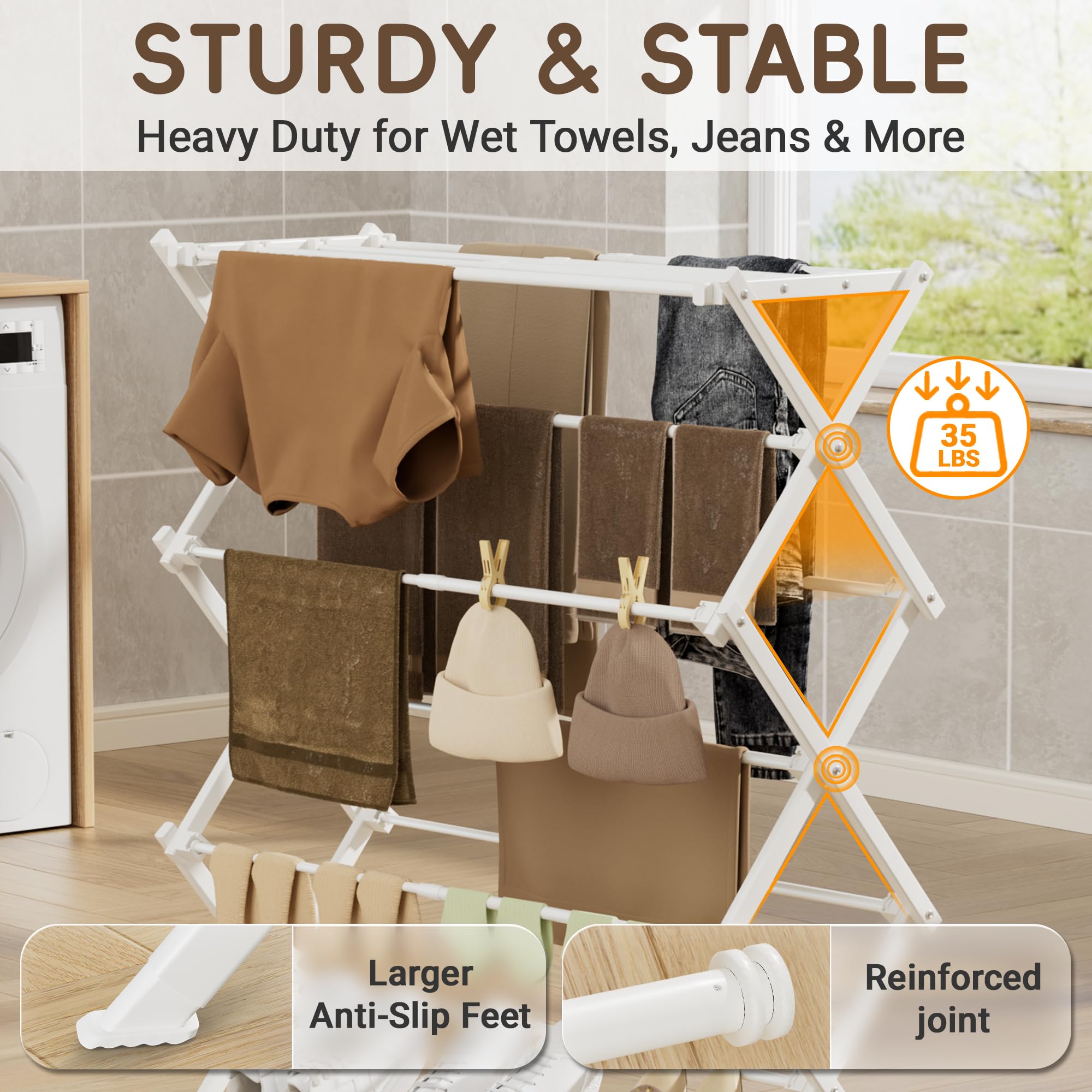 SpaceHidden open rack displaying hanging capacity benefit