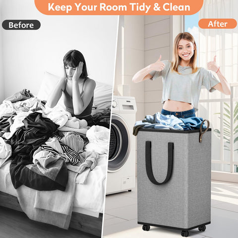 SpaceTrove folded flat for compact storage saving closet or under-bed space