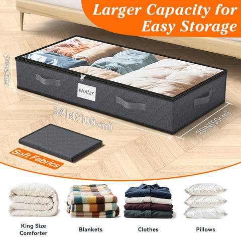 SpaceWhisper top clear window revealing stored linens for quick content identification
