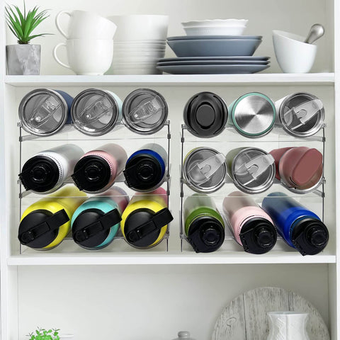 Spaclear packed pantry arrangement demonstrating tidy, accessible beverage storage
