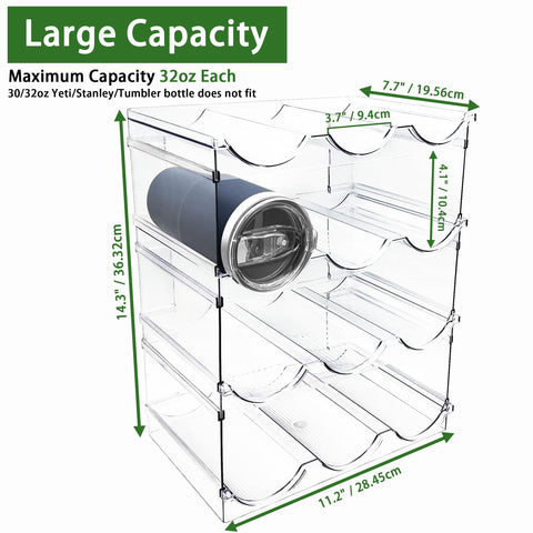 Spaclear close-up of top shelf showing durable plastic and easy bottle access