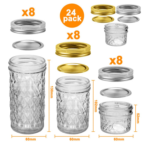 SPANLA size comparison of 4oz 8oz 12oz jars for selecting correct portion sizes