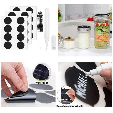 SPANLA chalkboard labels and marker laid out for quick labeling and organization benefit