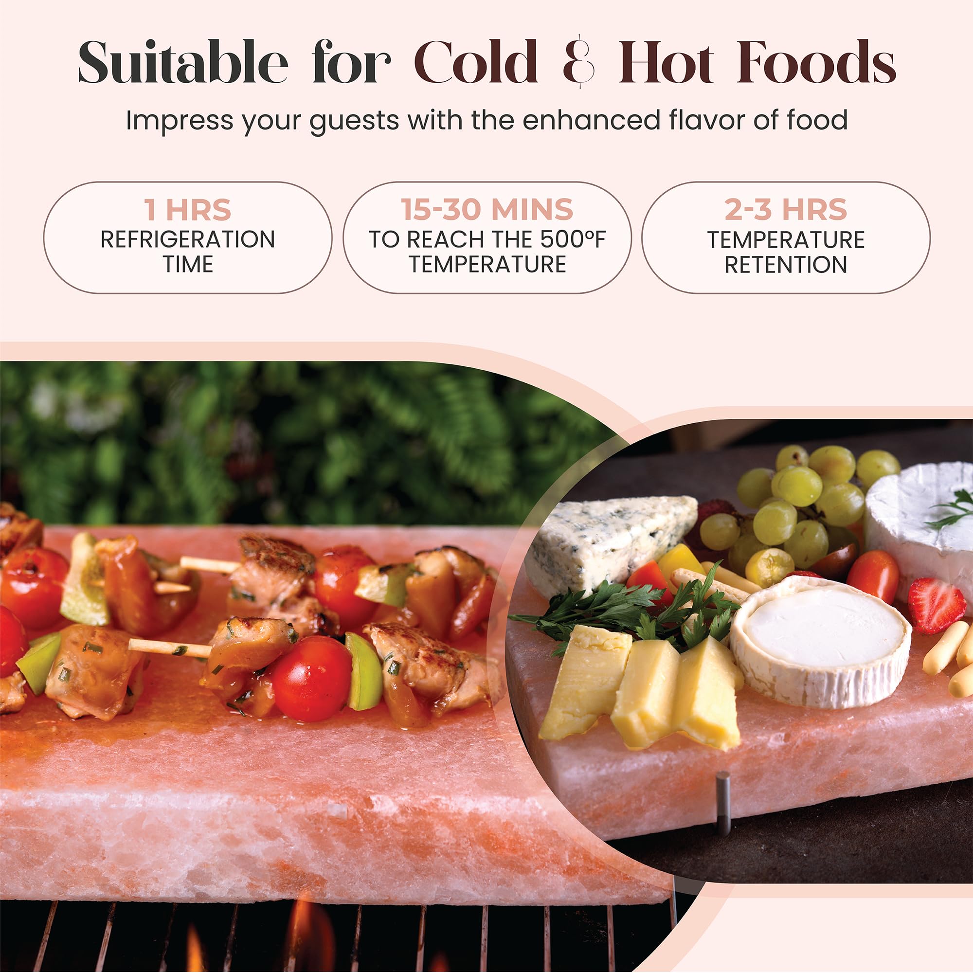 Spantik in-use on grill searing steak for rapid even caramelized crust