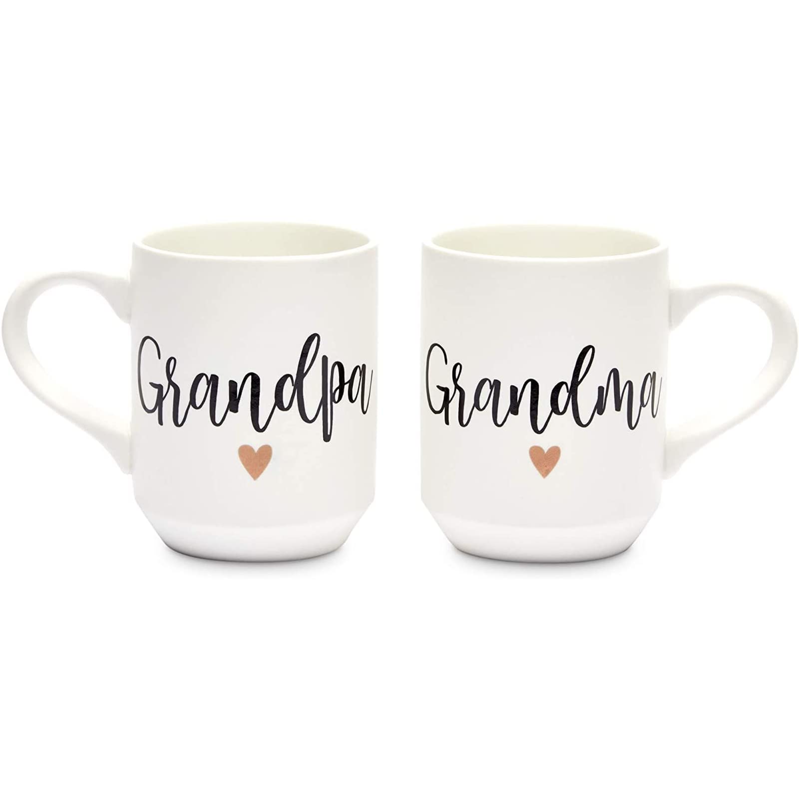 Sparkle and Bash front view of Grandma and Grandpa mugs showing matching design and labels, perfect gift