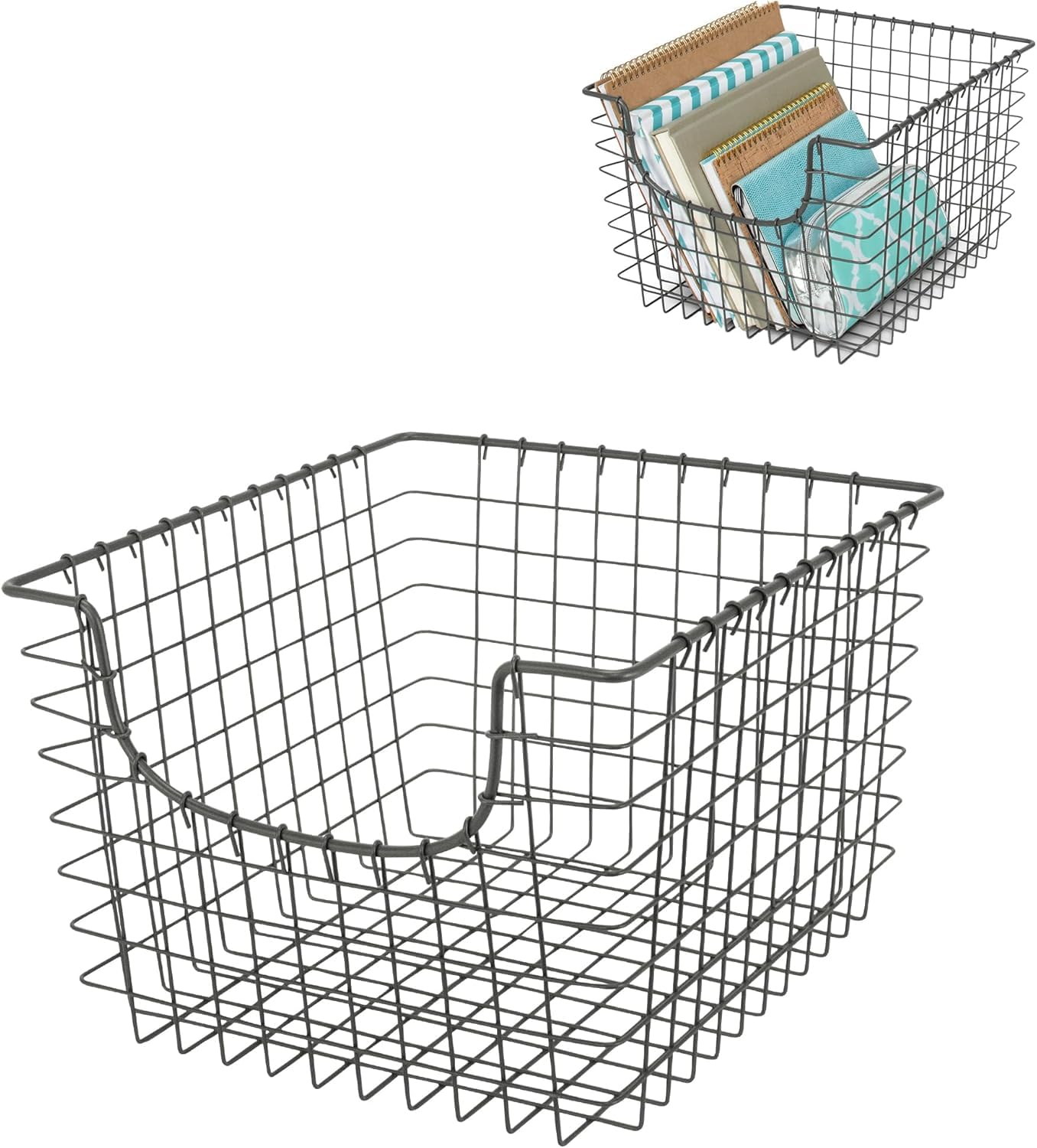Spectrum front view of basket showing scoop access and organized pantry benefit
