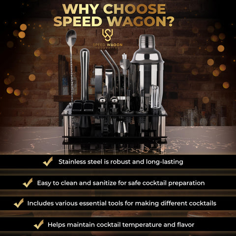 Speed Wagon four chilling cubes with ice tongs demonstrating fast cooling