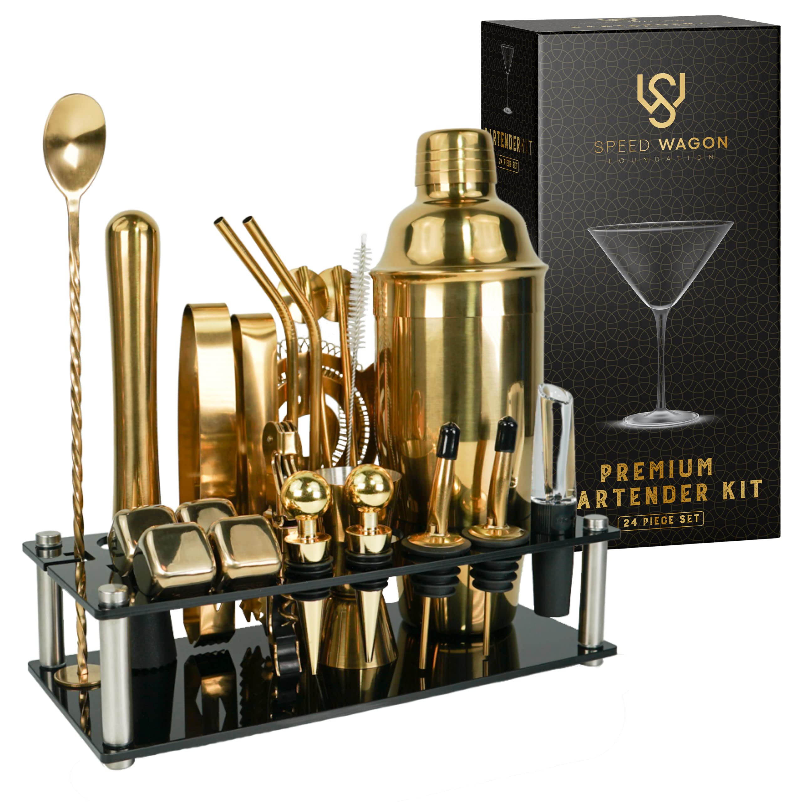 Speed Wagon Foundation front packaging and stand showing organized kit and visual appeal