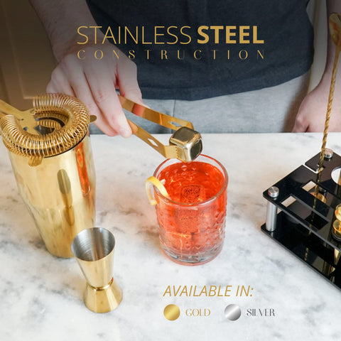 Speed Wagon Foundation jigger and pourers detail ensuring precise measurements and smooth pours