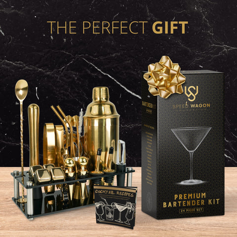 Speed Wagon Foundation recipe booklet and lifestyle bar setting for easy entertaining guidance