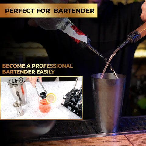 Speed Wagon recipe booklet with tools highlighting guided cocktail preparation