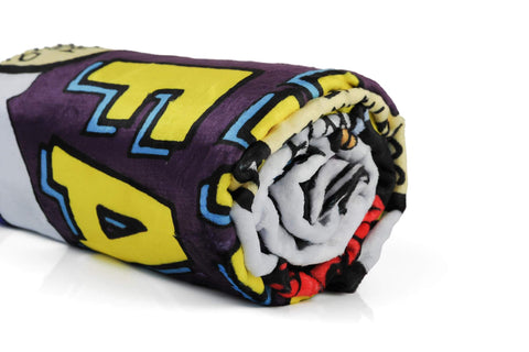 Spider-Man blanket folded gift-ready showcasing official Marvel presentation