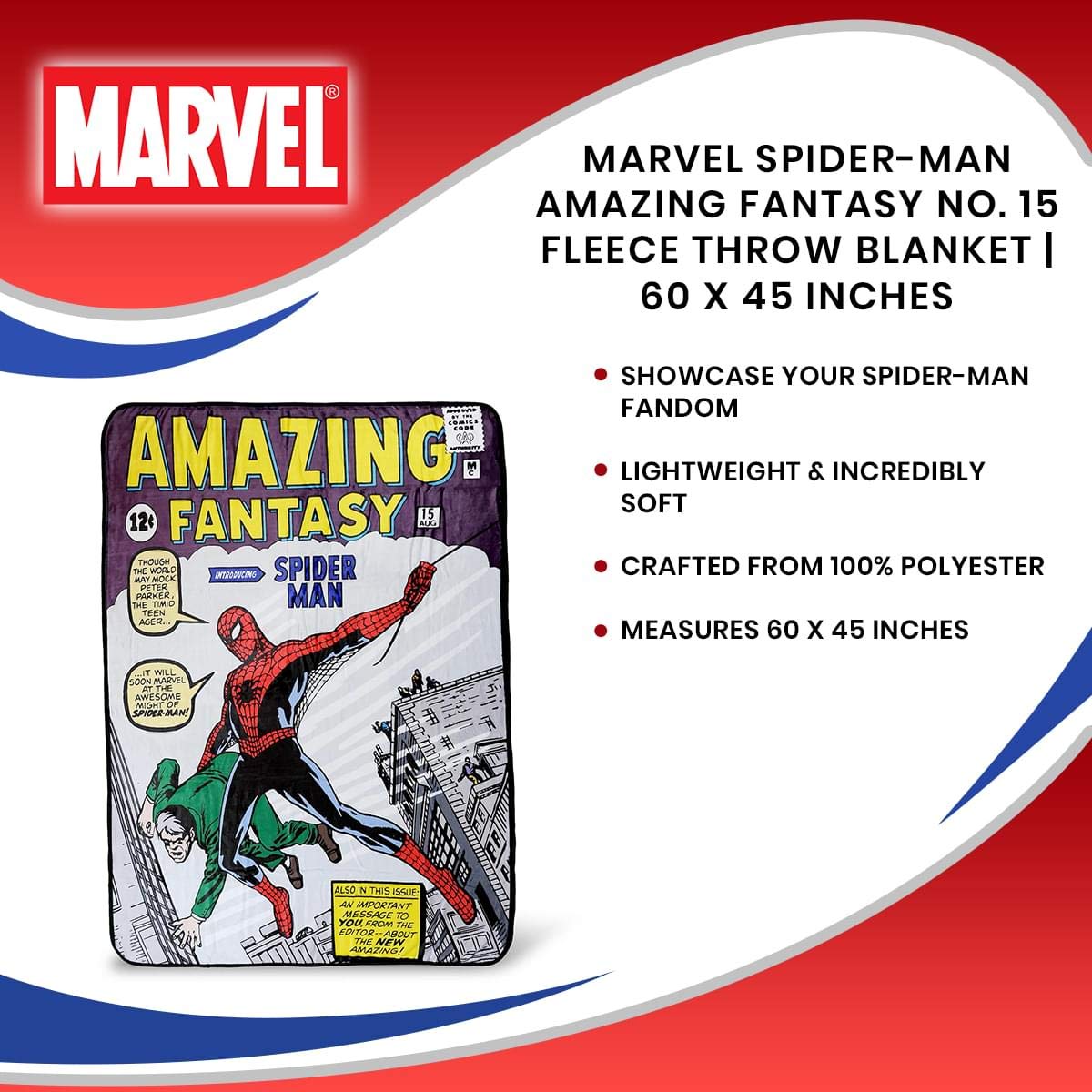 Spider-Man packaging label Marvel branding confirming official licensed product