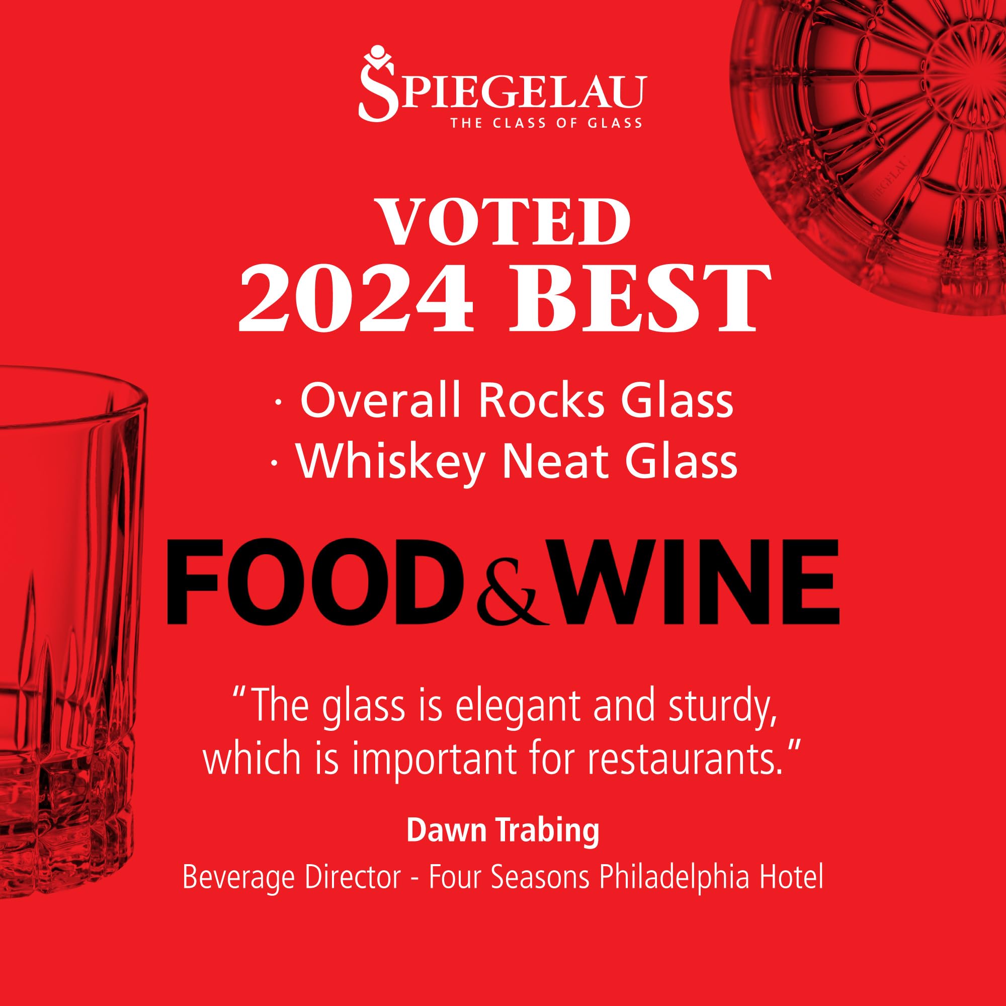 Spiegelau glass inside dishwasher showing ease of cleaning benefit