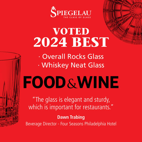 Spiegelau glass inside dishwasher showing ease of cleaning benefit