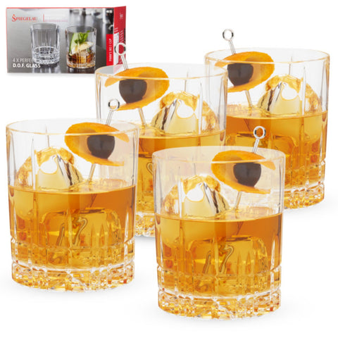 Spiegelau front view of one tumbler showing elegant silhouette and clarity benefits