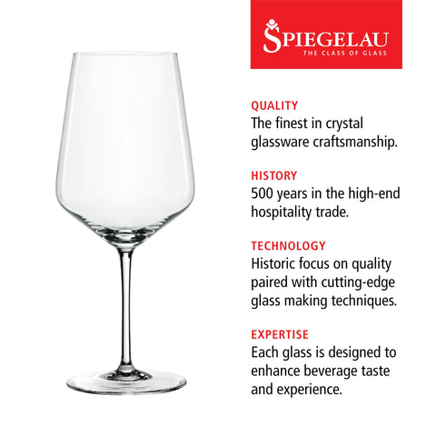 Spiegelau style side profile highlighting bold silhouette and modern shape, refined look