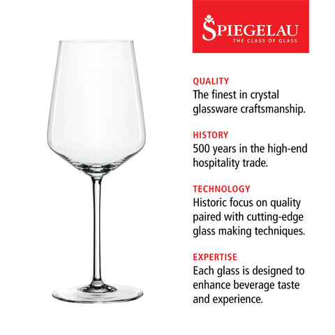 Spiegelau side profile highlighting slim stem and balanced feel