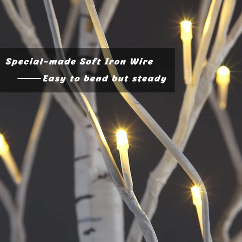 SPIRIT STAR CHRISTMAS CENTER LED branch detail highlighting flexible shaping benefit