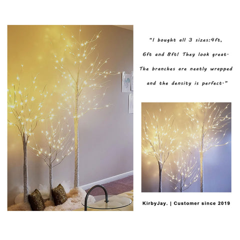 SPIRIT STAR CHRISTMAS CENTER lighted birch trees styled with wedding decorations enhancing mood