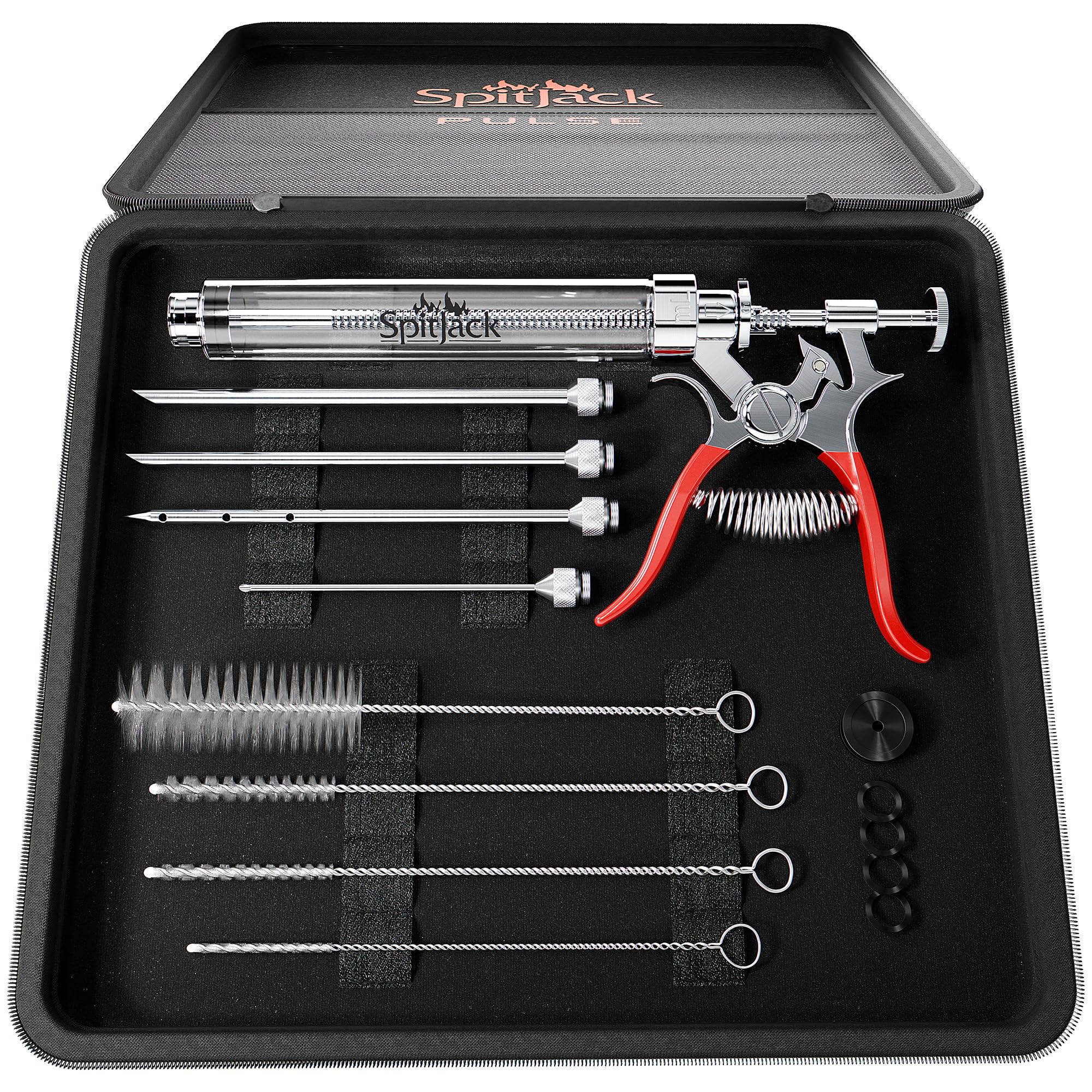 SPITJACK front view showing compact injector and ergonomic handle benefit: comfortable control