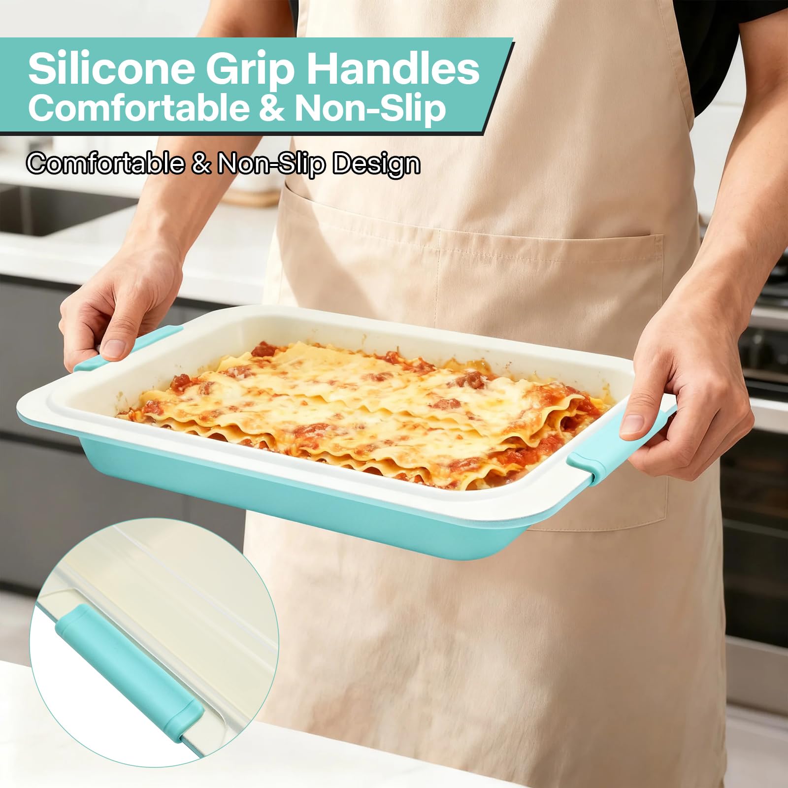 Spmarkt close-up of ceramic-reinforced nonstick coating for easy release