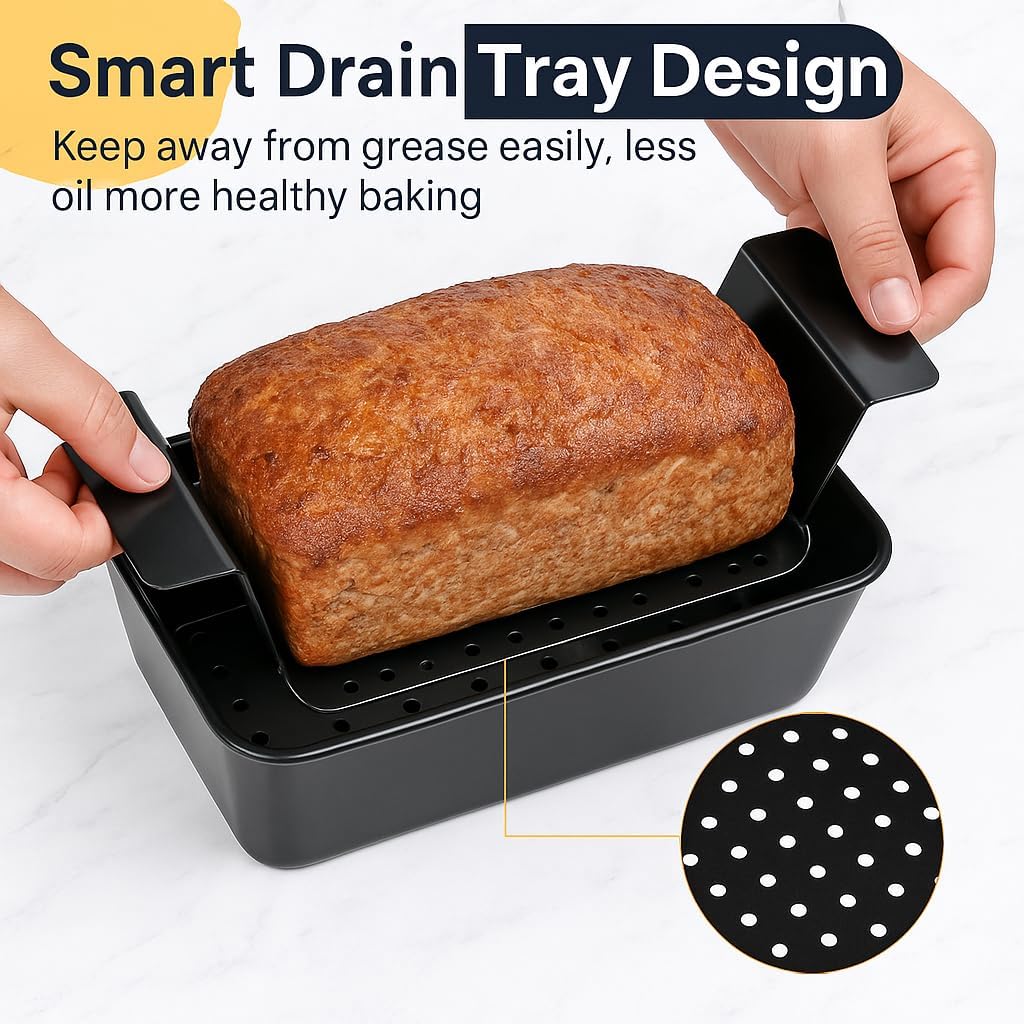 Spmarkt perforated tray detail highlighting grease-drain design for healthier cooking