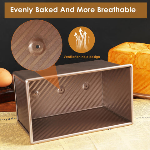 Spmarkt baked loaf in pan sliced neatly showing clean release