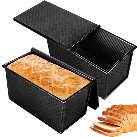 Spmarkt pullman loaf pan front packaging showing two pans and lids, clear product benefit