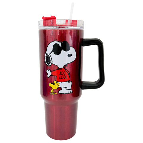 Spoontiques Peanuts Joe Cool front view showing handle and easy-grip benefits